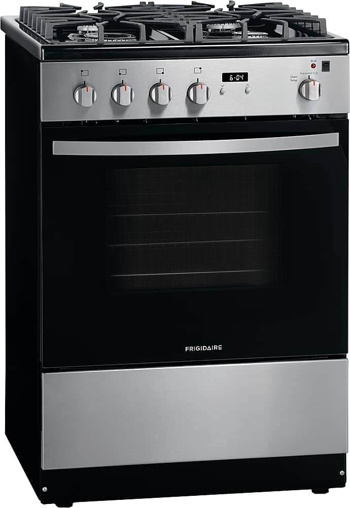 Left. Frigidaire - 1.9 Cu. Ft. Freestanding Gas Range - Stainless Steel.
