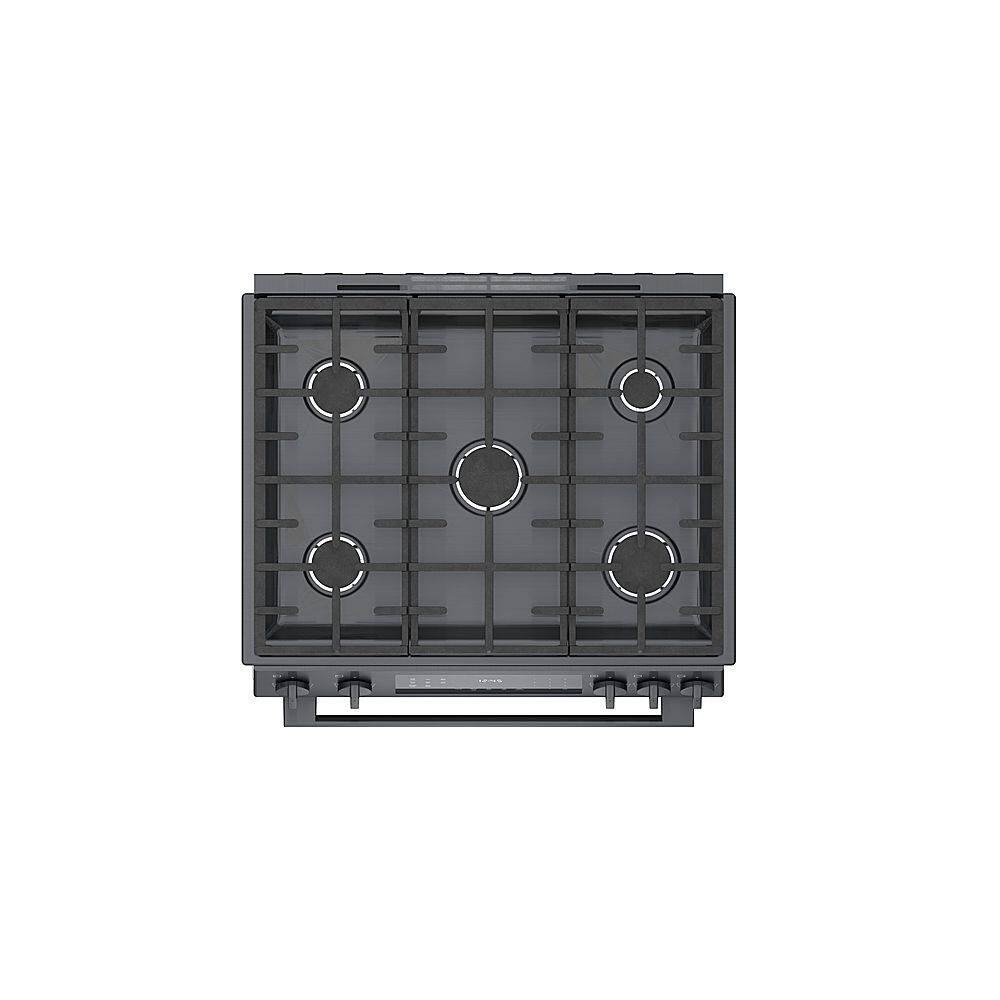 Alt View 14. Bosch - 800 Series 4.8 Cu. Ft. Slide-In Gas Convection Range with Self-Cleaning - Black stainless steel.