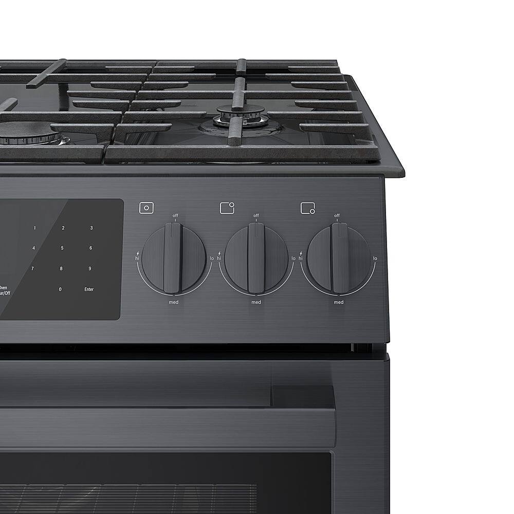 Alt View 16. Bosch - 800 Series 4.8 Cu. Ft. Slide-In Gas Convection Range with Self-Cleaning - Black stainless steel.
