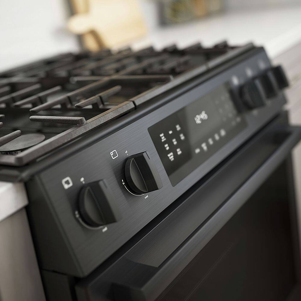 Alt View 18. Bosch - 800 Series 4.8 Cu. Ft. Slide-In Gas Convection Range with Self-Cleaning - Black stainless steel.
