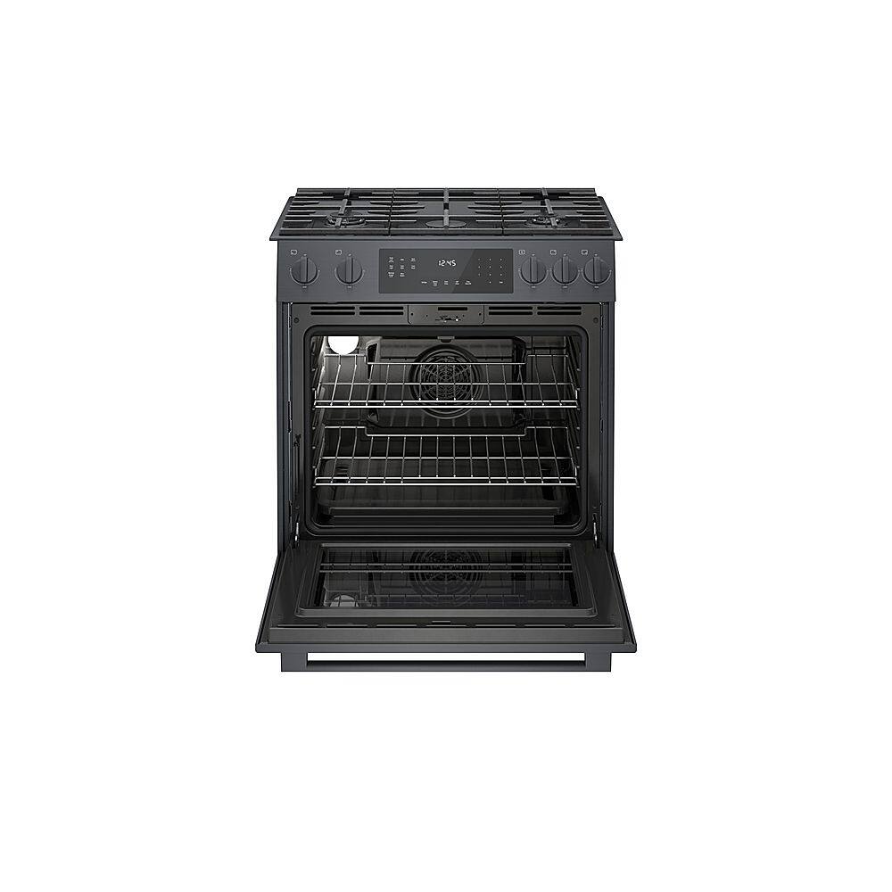 Alt View 1. Bosch - 800 Series 4.8 Cu. Ft. Slide-In Gas Convection Range with Self-Cleaning - Black stainless steel.