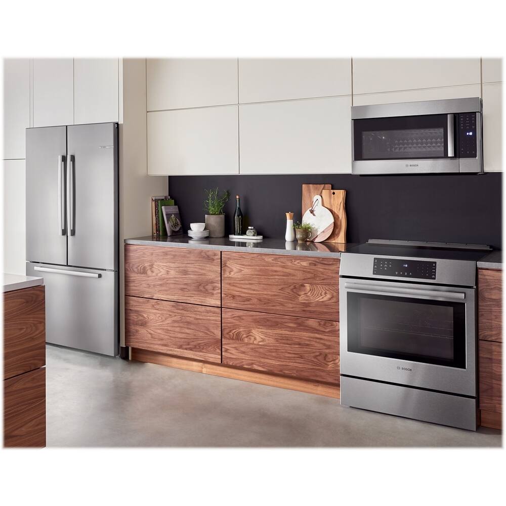 Alt View 1. Bosch - 800 Series 4.8 Cu. Ft. Slide-In Gas Convection Range with Self-Cleaning - Stainless steel.