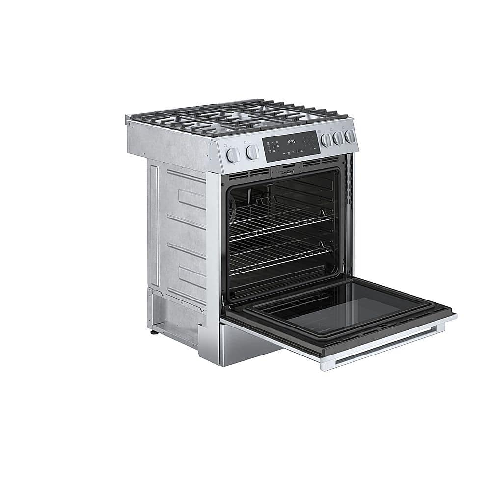Alt View 12. Bosch - 800 Series 4.8 Cu. Ft. Slide-In Gas Convection Range with Self-Cleaning - Stainless steel.