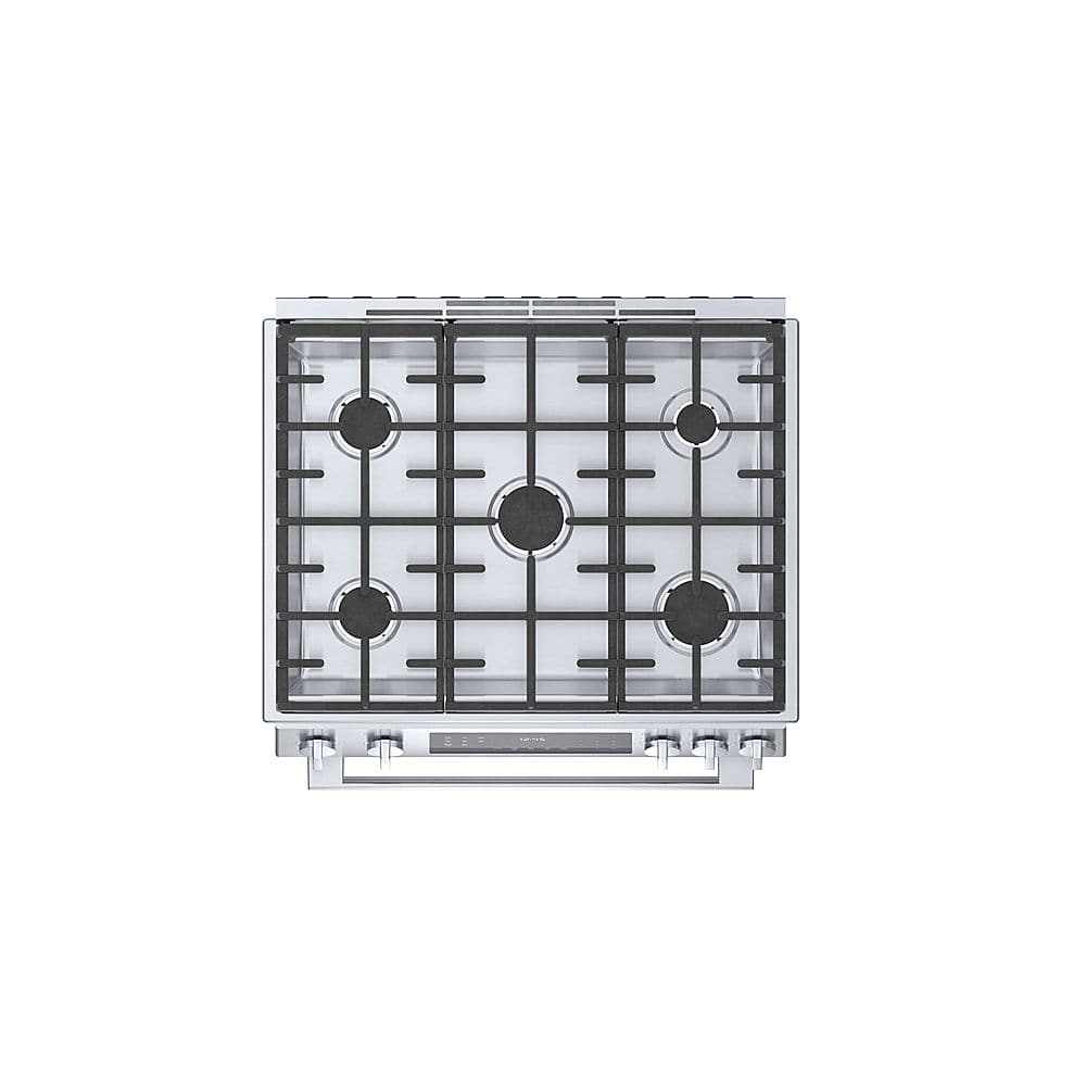 Alt View 14. Bosch - 800 Series 4.8 Cu. Ft. Slide-In Gas Convection Range with Self-Cleaning - Stainless steel.