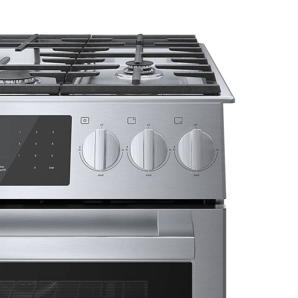 Alt View 16. Bosch - 800 Series 4.8 Cu. Ft. Slide-In Gas Convection Range with Self-Cleaning - Stainless steel.