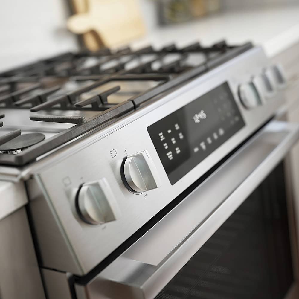 Alt View 18. Bosch - 800 Series 4.8 Cu. Ft. Slide-In Gas Convection Range with Self-Cleaning - Stainless steel.