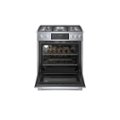 Alt View Zoom 2. Bosch - 800 Series 4.8 Cu. Ft. Self-Cleaning Slide-In Gas Convection Range - Stainless steel.