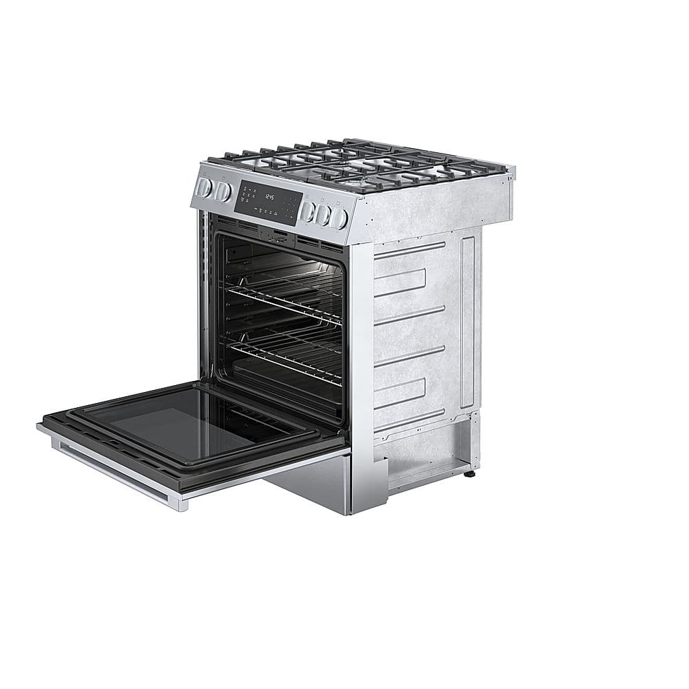 Alt View 11. Bosch - 800 Series 4.8 Cu. Ft. Slide-In Gas Convection Range with Self-Cleaning - Stainless steel.