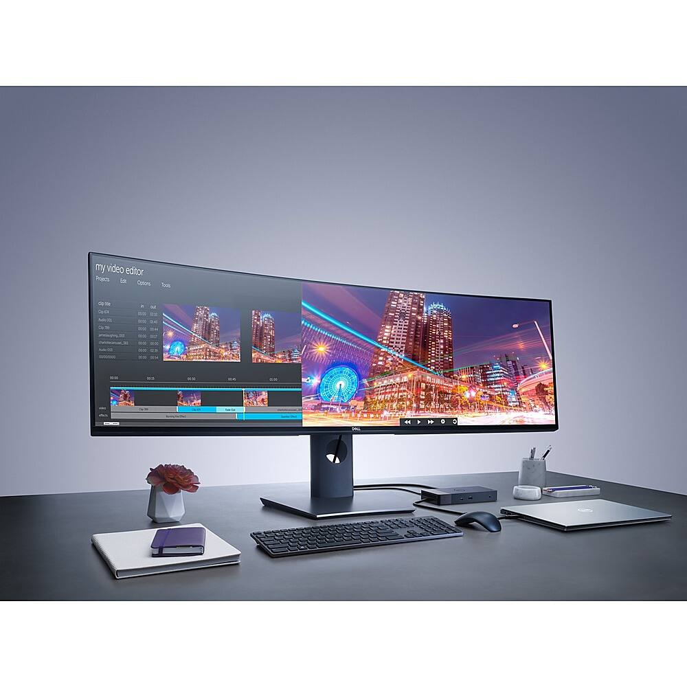 Alt View 25. Dell - Dell Thunderbolt Dock - WD19TBS - Black - Black.