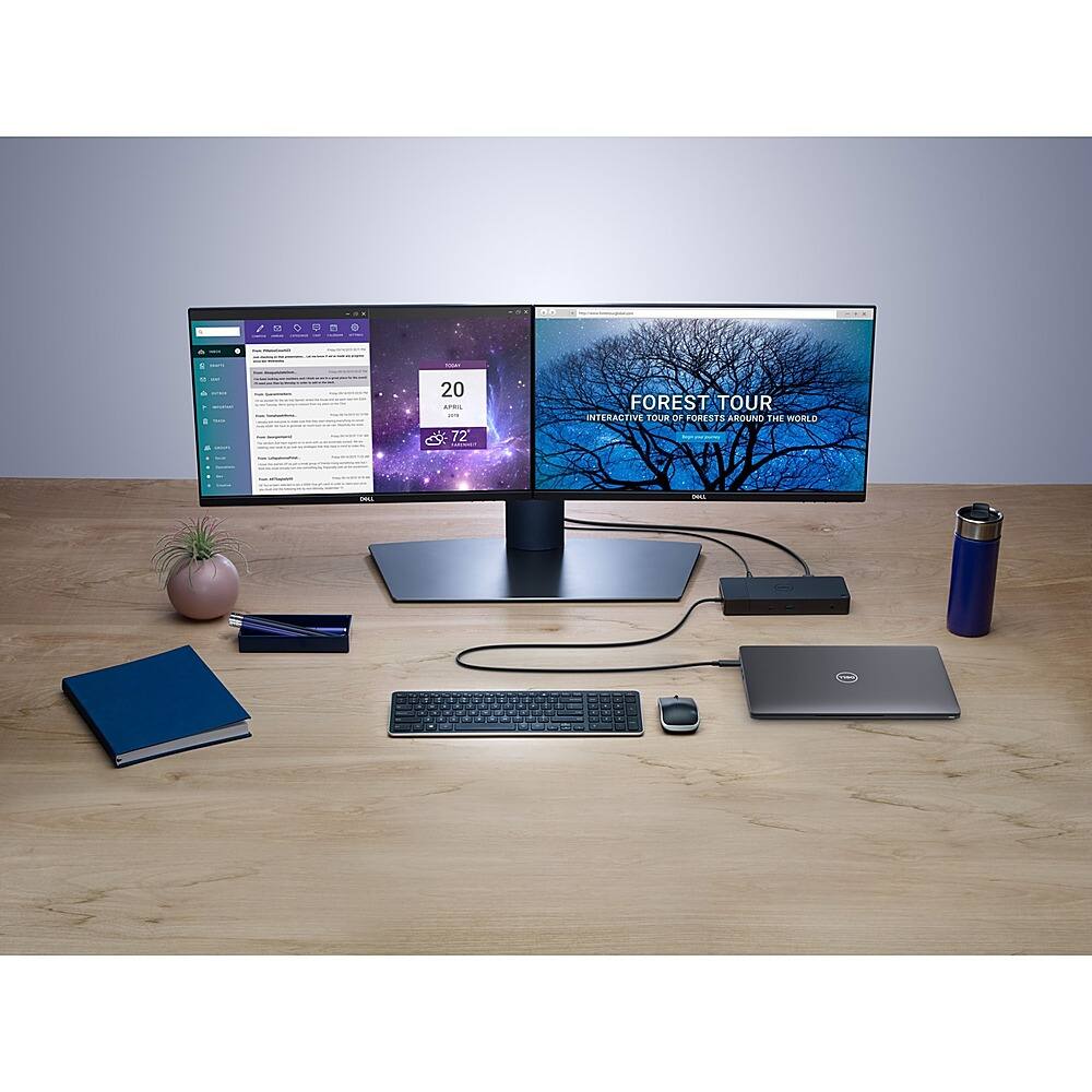 Alt View 28. Dell - Dell Thunderbolt Dock - WD19TBS - Black - Black.