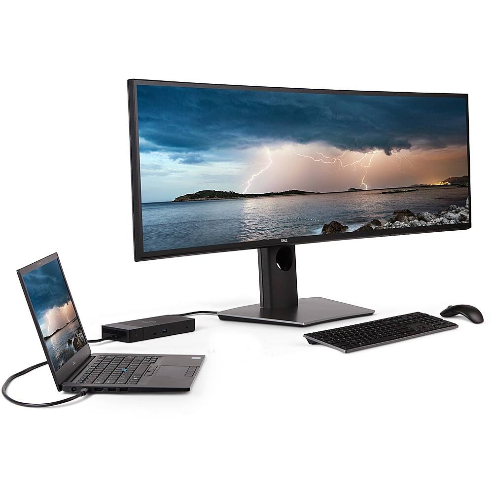Alt View 29. Dell - Dell Thunderbolt Dock - WD19TBS - Black - Black.