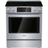 Bosch - 800 Series 4.6 Cu. Ft. Slide-In Electric Convection Range with Self-Cleaning - Stainless Steel