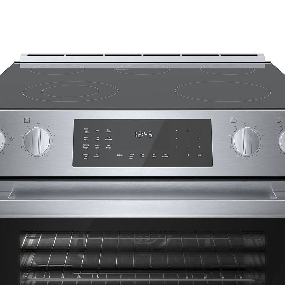 Alt View 14. Bosch - 800 Series 4.6 Cu. Ft. Slide-In Electric Convection Range with Self-Cleaning - Stainless steel.