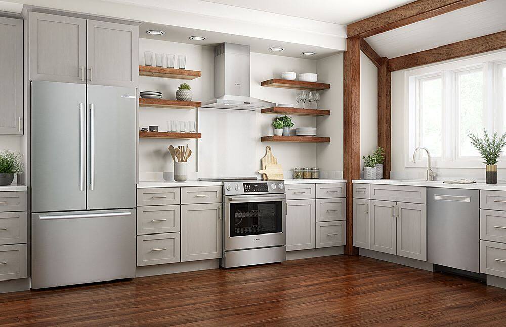 Alt View 20. Bosch - 800 Series 4.6 Cu. Ft. Slide-In Electric Convection Range with Self-Cleaning - Stainless steel.