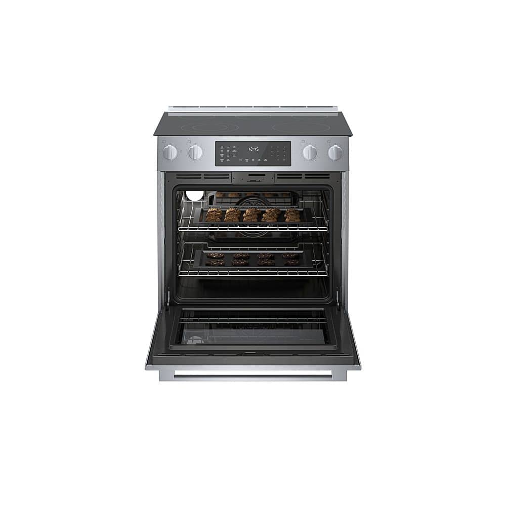 Alt View 11. Bosch - 800 Series 4.6 Cu. Ft. Slide-In Electric Convection Range with Self-Cleaning - Stainless steel.