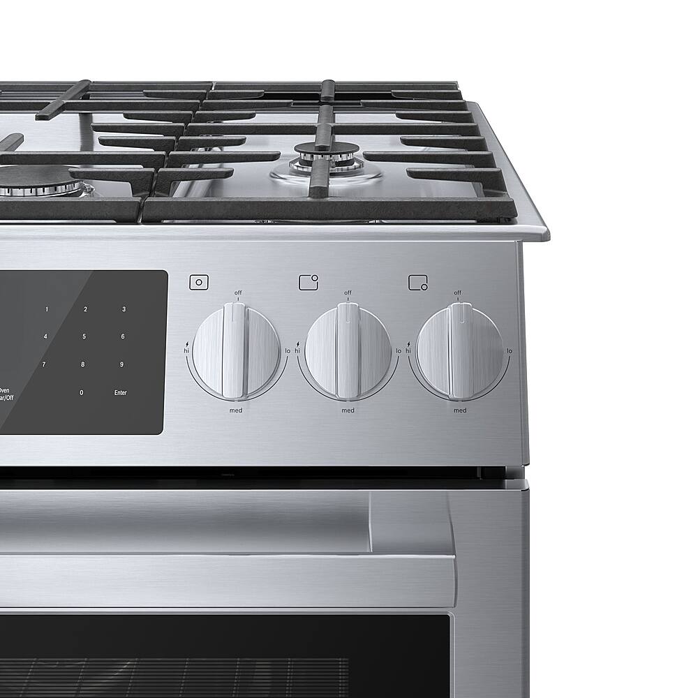 Alt View 14. Bosch - 800 Series 4.6 Cu. Ft. Slide-In Dual Fuel Convection Range with Self-Cleaning - Stainless steel.