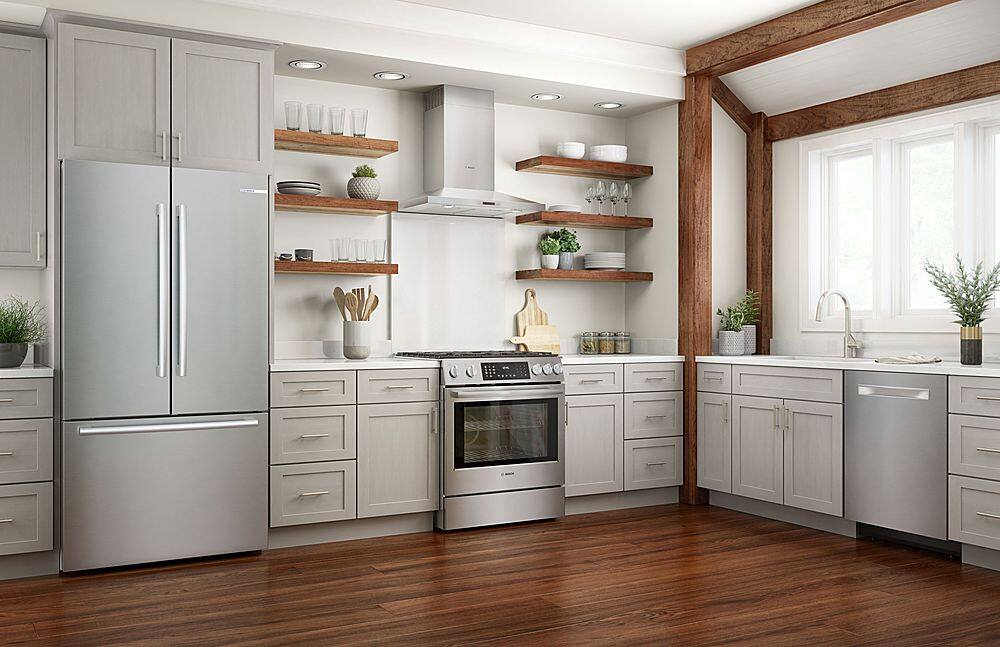 Alt View 19. Bosch - 800 Series 4.6 Cu. Ft. Slide-In Dual Fuel Convection Range with Self-Cleaning - Stainless steel.