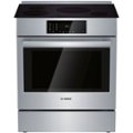 Front Zoom. Bosch - 800 Series 4.6 Cu. Ft. Self-Cleaning Slide-In Electric Induction Convection Range - Stainless steel.