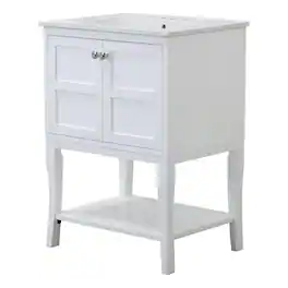 Elegant Kitchen and Bath - 2 Doors Cabinet 24 In. X 18 In. X 34 In. In - White