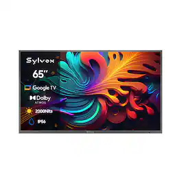 Sylvox - 65" Class Outdoor QLED TV, Pool Pro QLED 3.0, 4K, Full Sun, 2000 Nits, IP56 Waterproof, Google TV, Dolby Atmos
