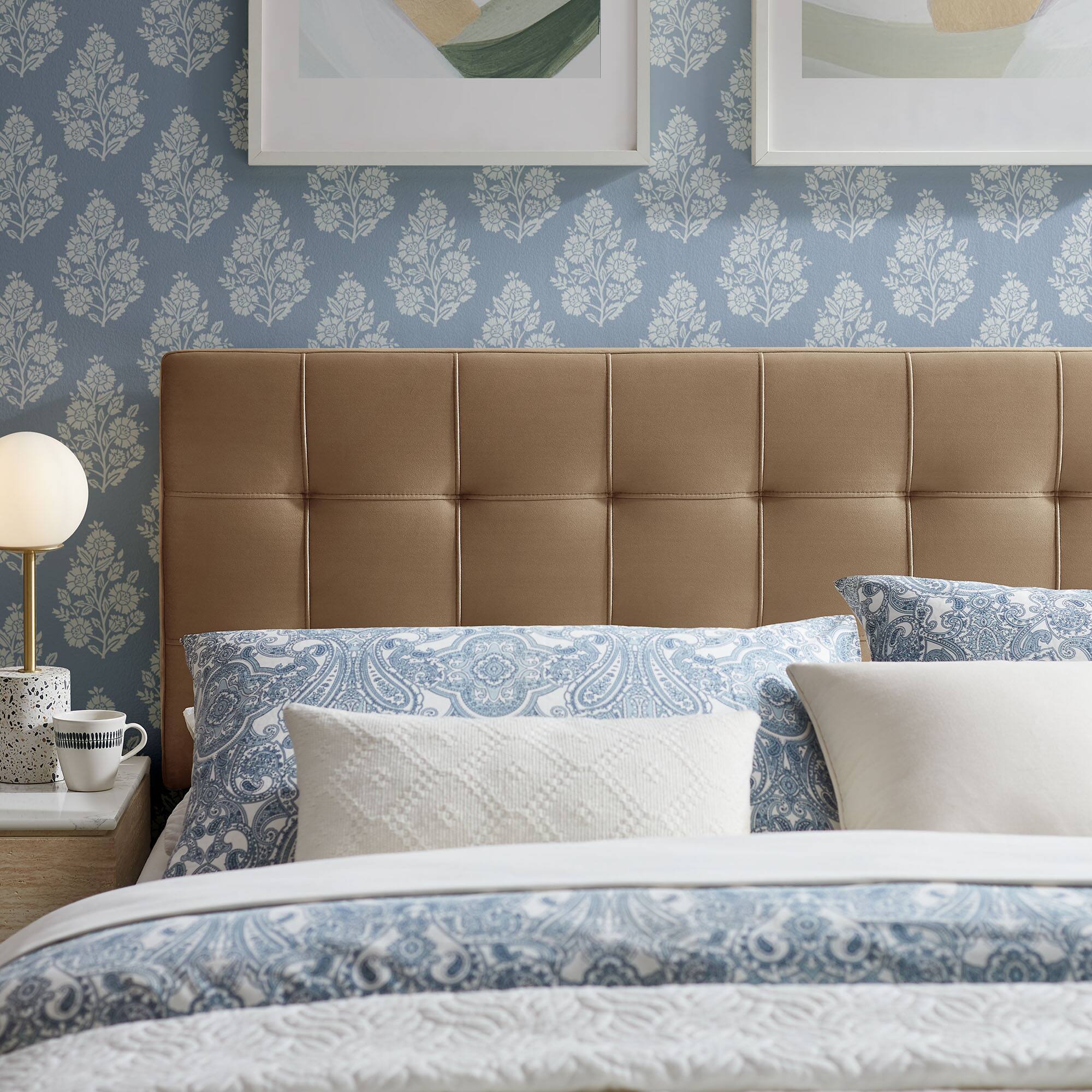 Alt View 1. Modway - Lily Biscuit Tufted Performance Velvet Headboard by Modway - Taupe.