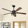 Parrot Uncle - 52" Matte Ceiling Fan with Light, Reversible Blades, Remote and App Control - Black
