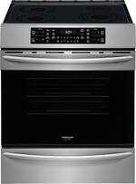 Frigidaire - Gallery 5.4 Cu. Ft. Freestanding Electric Induction Convection Range with Self-Cleaning and Air Fry - Stainless steel - Front_Standard