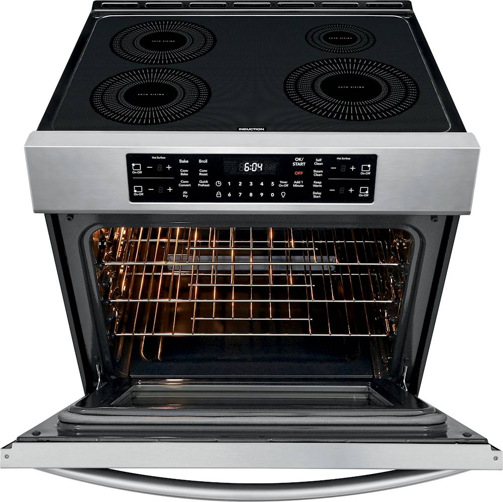 Frigidaire - Gallery 5.4 Cu. Ft. Freestanding Electric Induction Range Air  Fry with Self and Steam Clean - Stainless steel
