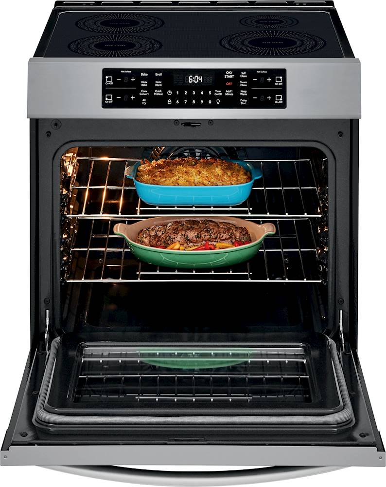 Frigidaire Gallery 5.4 Cu. Ft. Freestanding Electric Induction Range Air  Fry with Self and Steam Clean Stainless Steel FGIH3047VF - Best Buy