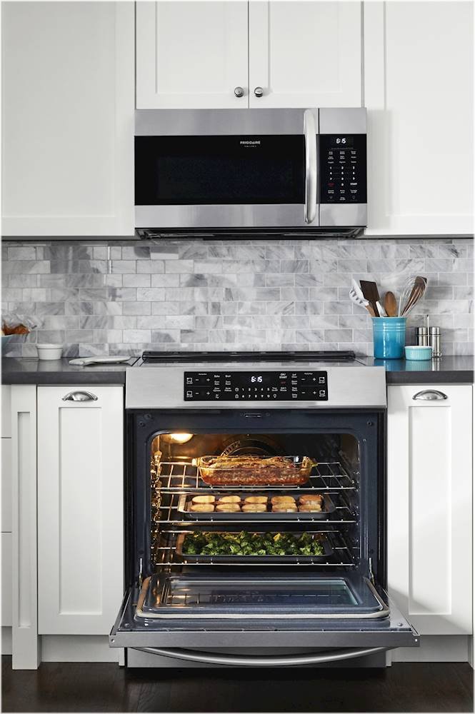 Zoom in on Alt View Zoom 19. Frigidaire - Gallery 5.4 Cu. Ft. Freestanding Electric Induction Range Air Fry with Self and Steam Clean - Stainless Steel.