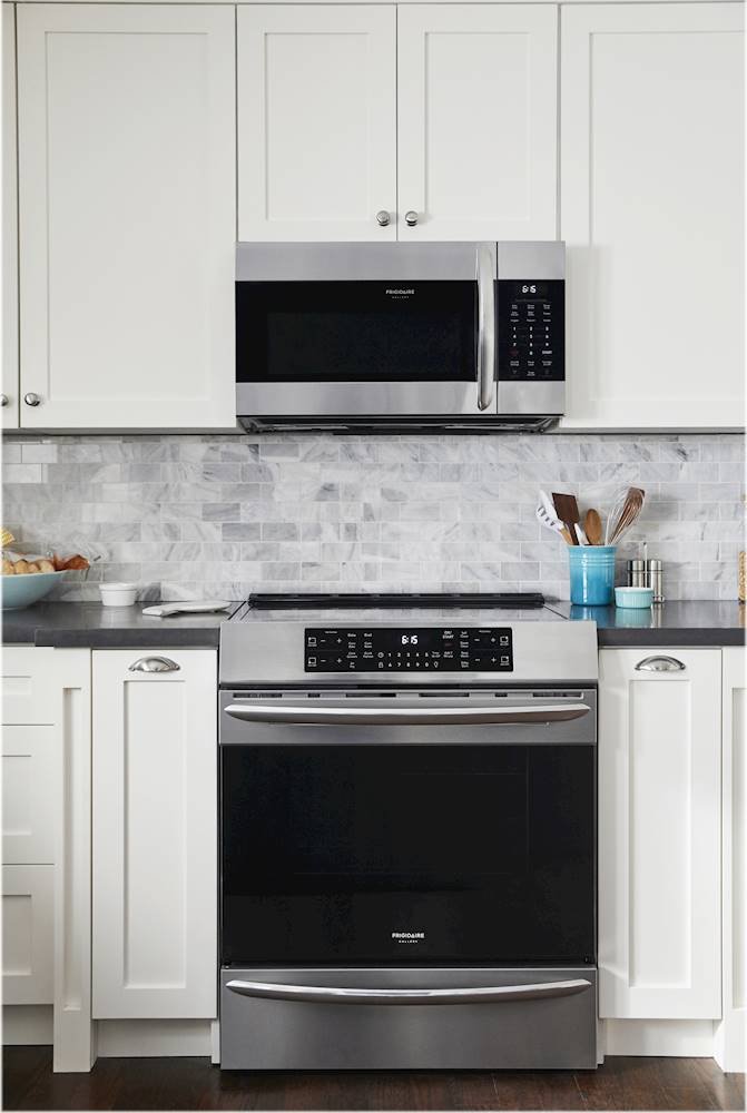 Zoom in on Alt View Zoom 20. Frigidaire - Gallery 5.4 Cu. Ft. Freestanding Electric Induction Range Air Fry with Self and Steam Clean - Stainless Steel.