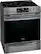 Angle. Frigidaire - Gallery 5.4 Cu. Ft. Freestanding Electric Air Fry Range with Self and Steam Clean - Smudge-Proof® Black Stainless Steel.