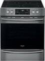 Front Zoom. Frigidaire - Gallery 5.4 Cu. Ft. Freestanding Electric Air Fry Range with Self and Steam Clean - Black stainless steel.