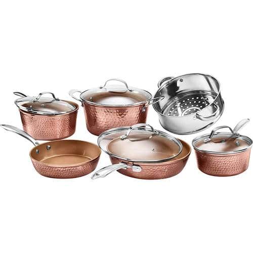 Gotham Steel Hammered Collection 10 Piece Premium Cookware Set