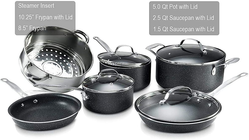 Best Buy: Granitestone 20pc Complete Cookware Non Stick Complete Cookware  and Bakeware Set Gray 7081