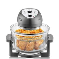 Big Boss - Oil-less Air Fryer, 16 Quart, 1300W, Easy Operation with Built in timer - Graphite - Angle_Zoom