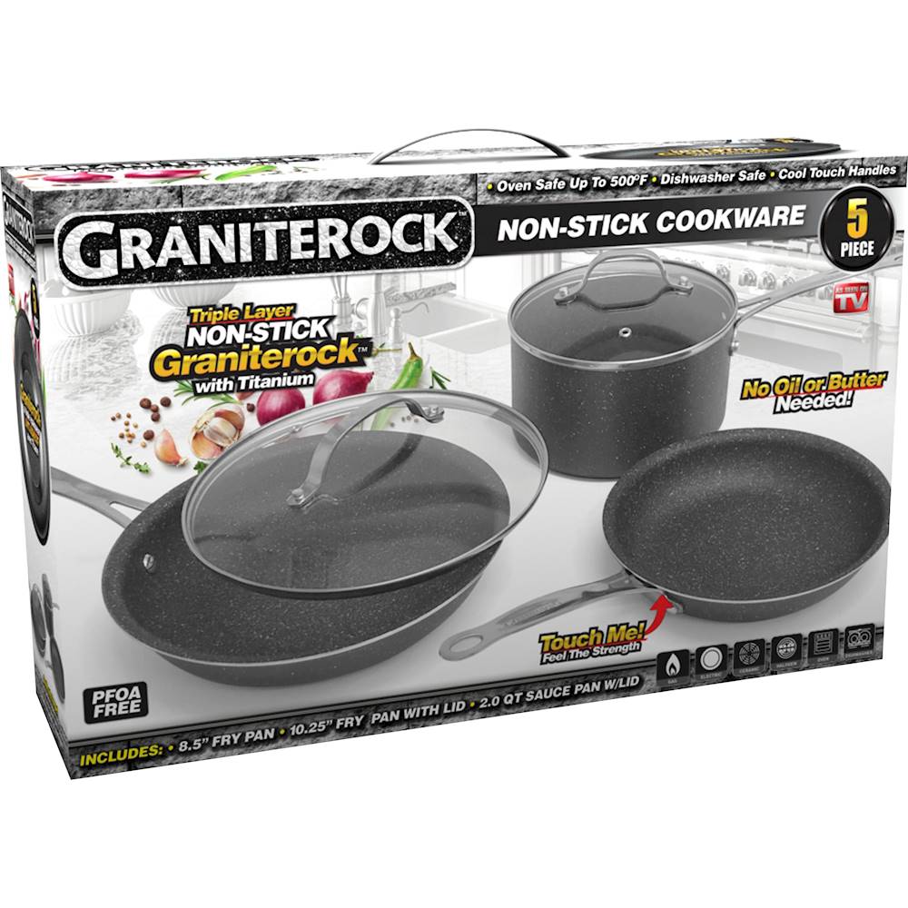 Best Buy: Granitestone 5-Piece Cookware Set Emerald 7387