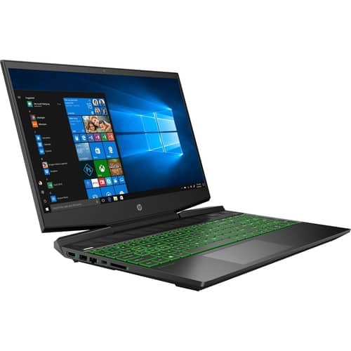 HP - 15.6" Gaming Laptop - Intel Core i7 - 8GB Memory - NVIDIA GeForce GTX 1660 Ti - 256GB Solid State Drive - Shadow Black, Chrome Green