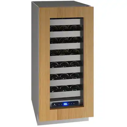 Front. U-Line - Wine Captain 5 Class 28-Bottle Wine Cooler - Custom Panel Ready.