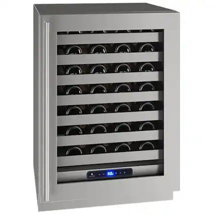 Front. U-Line - Wine Captain 5 Class 49-Bottle Wine Cooler - Stainless Steel.