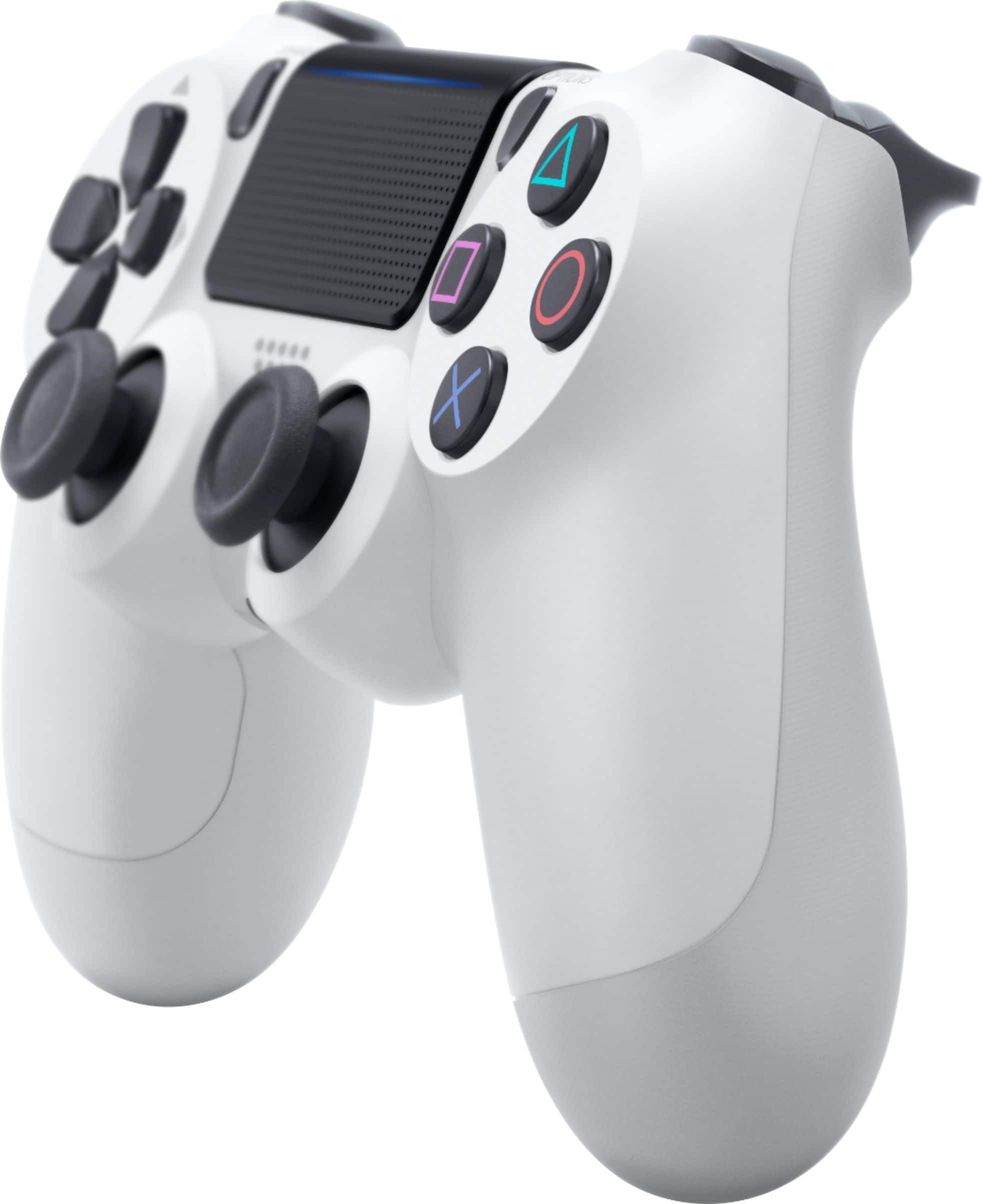 Left. Sony - DualShock 4 Wireless Controller for Sony PlayStation 4 - Glacier White.