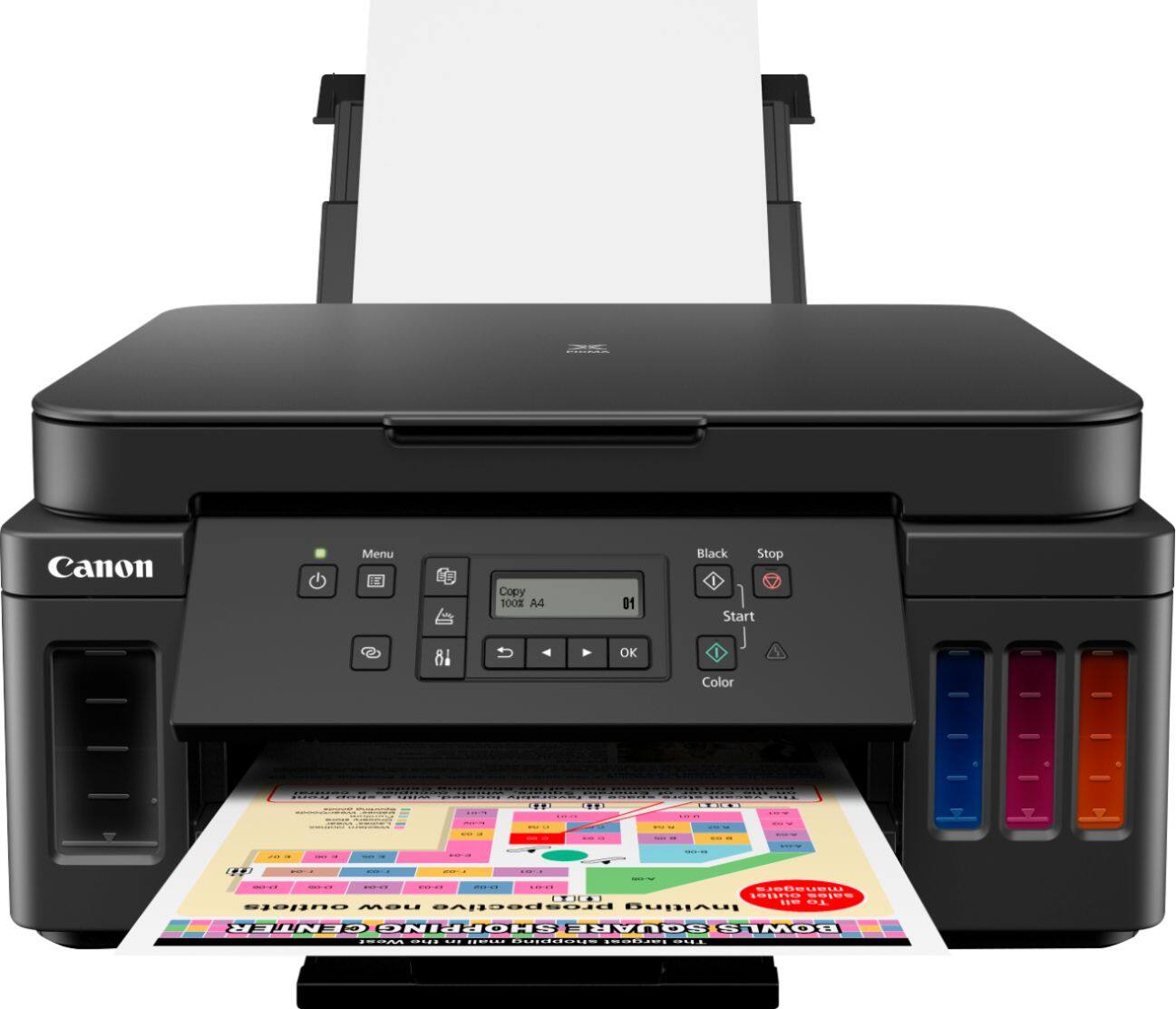 Angle. Canon - PIXMA MegaTank G6020 Wireless All-In-One Inkjet Printer - Black.