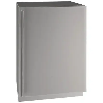 Front. U-Line - 5 Class 148-Can Beverage Cooler - Stainless Steel.