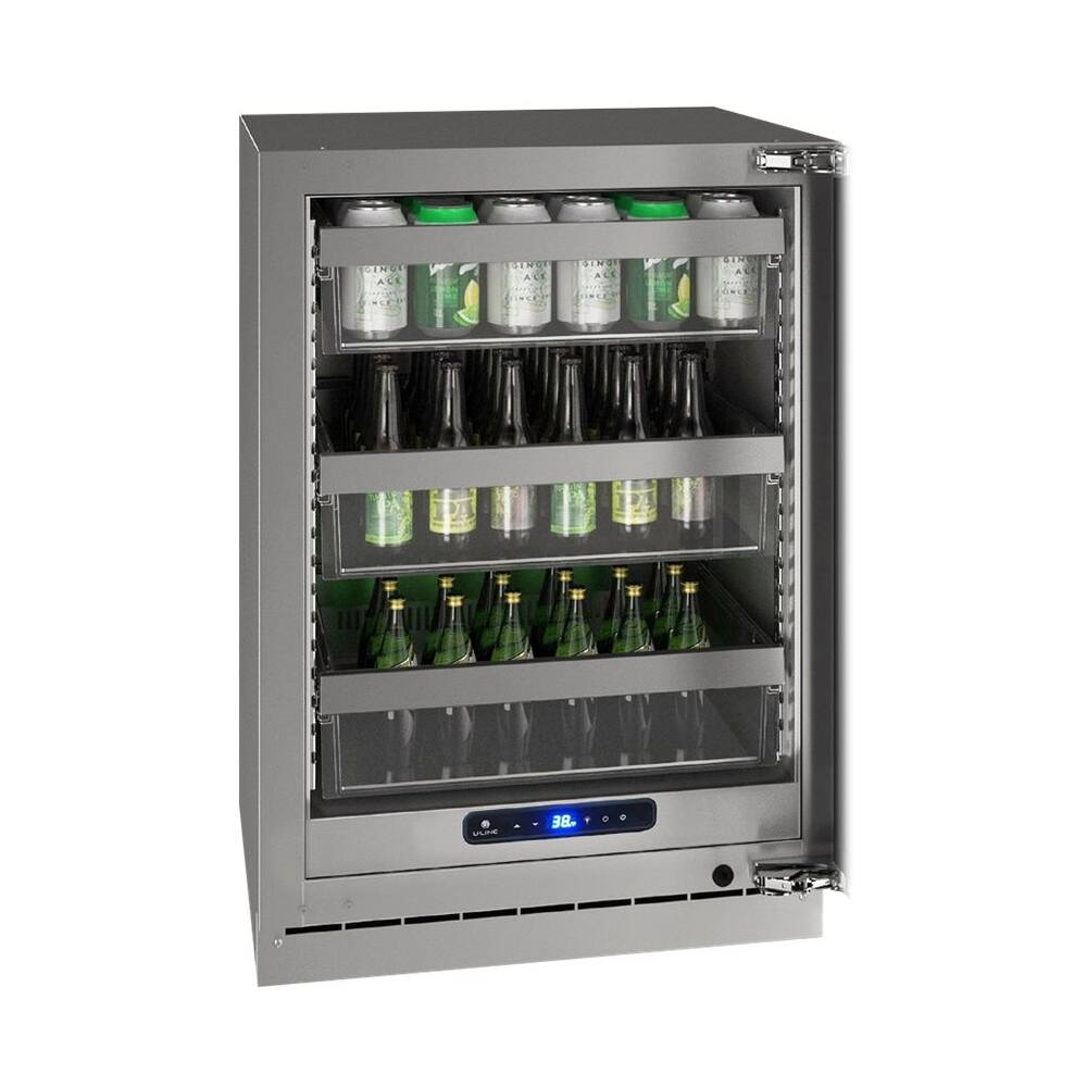 Alt View 11. U-Line - 5 Class 148-Can Beverage Cooler - Stainless Steel.