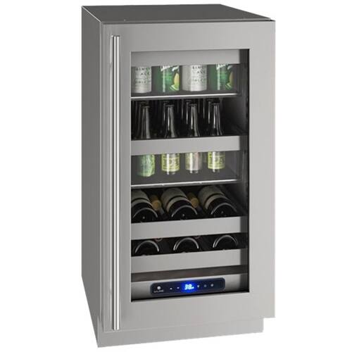 Front. U-Line - 5 Class 10-Bottle Wine Refrigerator - Stainless Steel.