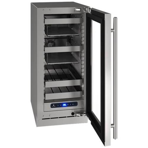 Front. U-Line - 5 Class 8-Bottle Wine Refrigerator - Stainless Steel.