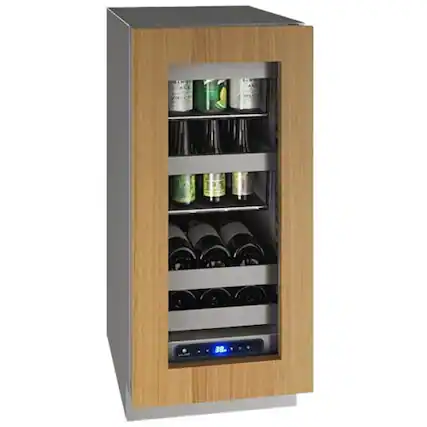 Front. U-Line - 5 Class 8-Bottle Wine Refrigerator - Custom Panel Ready.