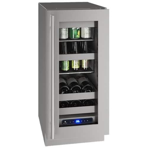 U-Line - 5 Class 8-Bottle Wine Refrigerator - Stainless Steel - Front_Zoom