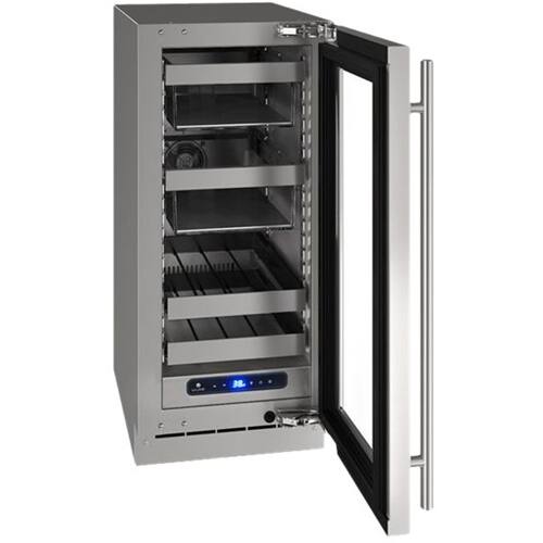 Alt View 12. U-Line - 5 Class 8-Bottle Wine Refrigerator - Stainless Steel.