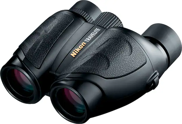 Angle. Nikon - Travelite 8 x 25 Binoculars - Black.